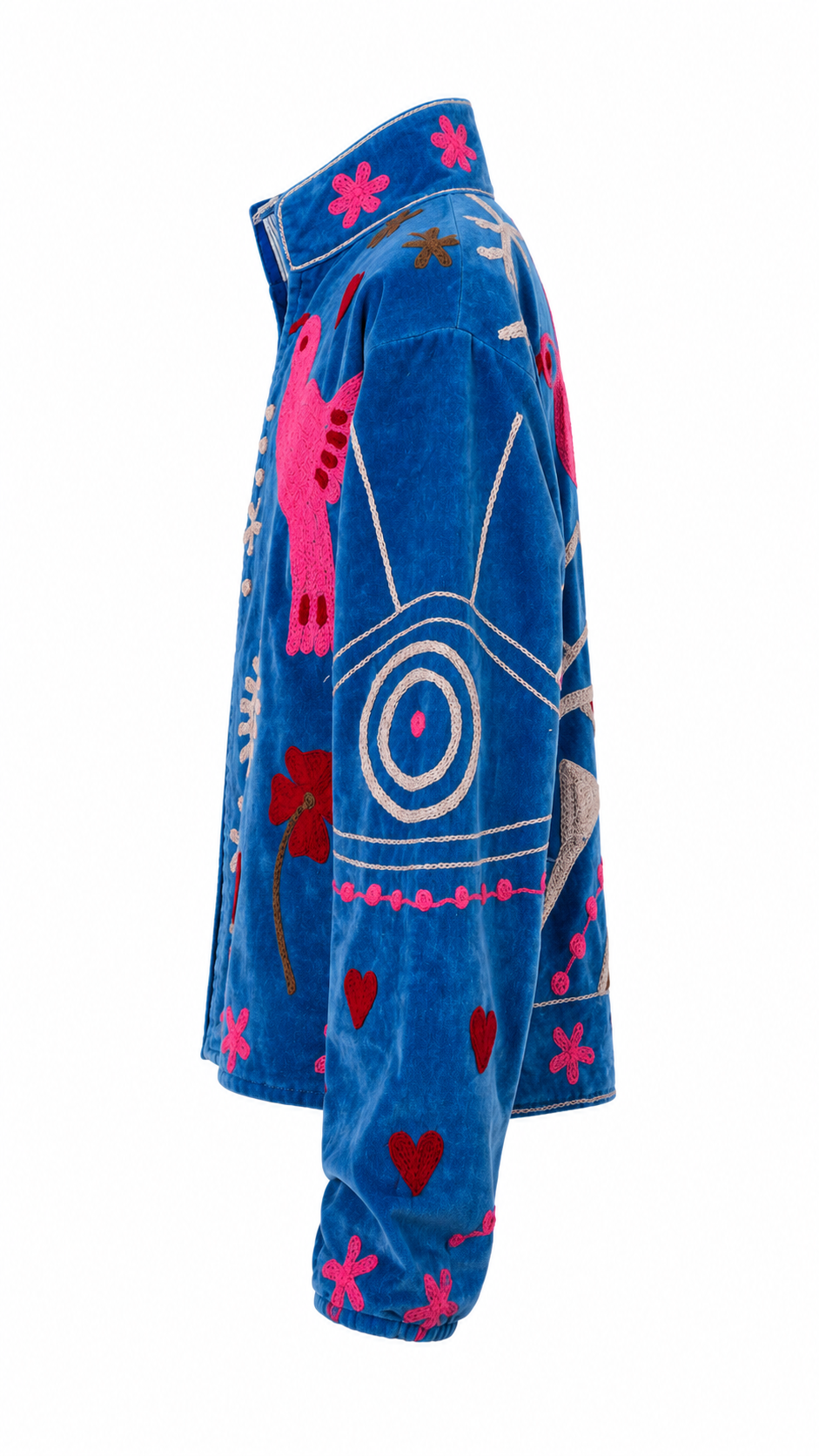 Pajaritos Azules con Rosas
