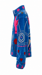 Pajaritos Azules con Rosas