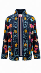 Gris con Pecesitos de Colores