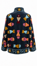 Gris con Pecesitos de Colores