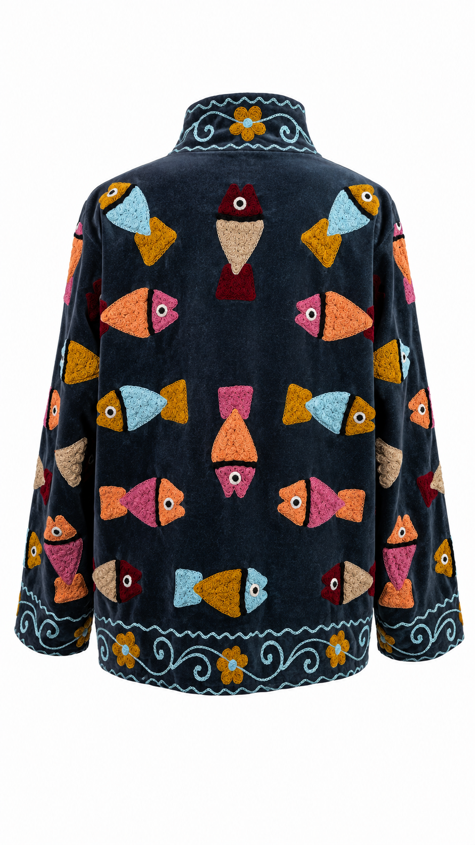 Gris con Pecesitos de Colores