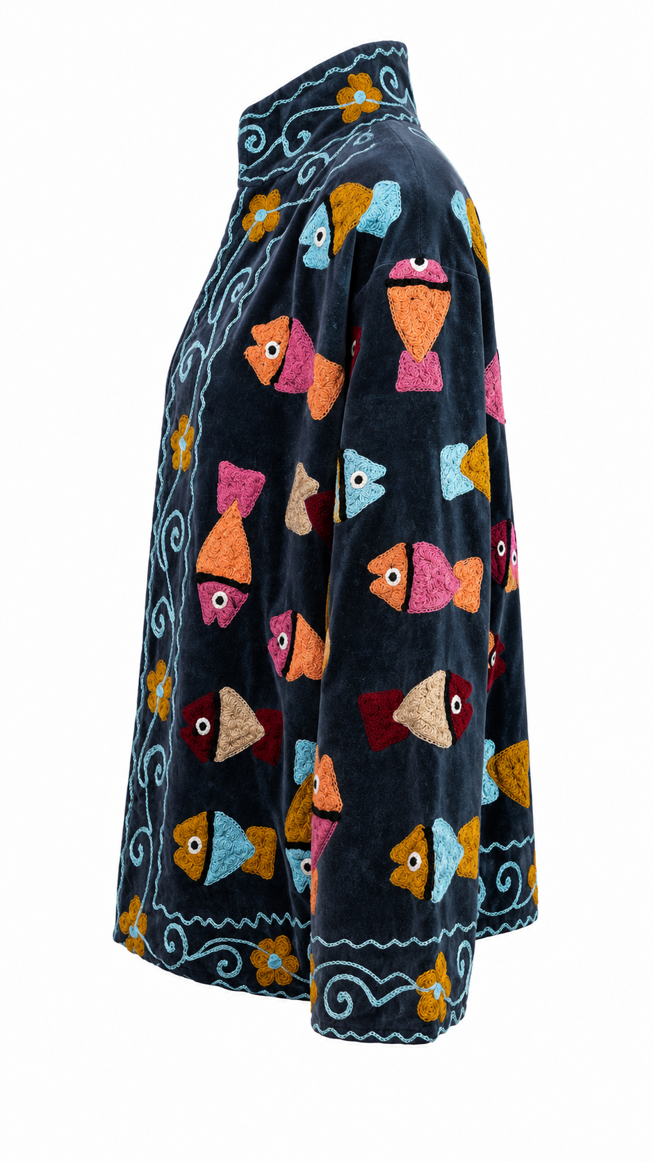 Gris con Pecesitos de Colores