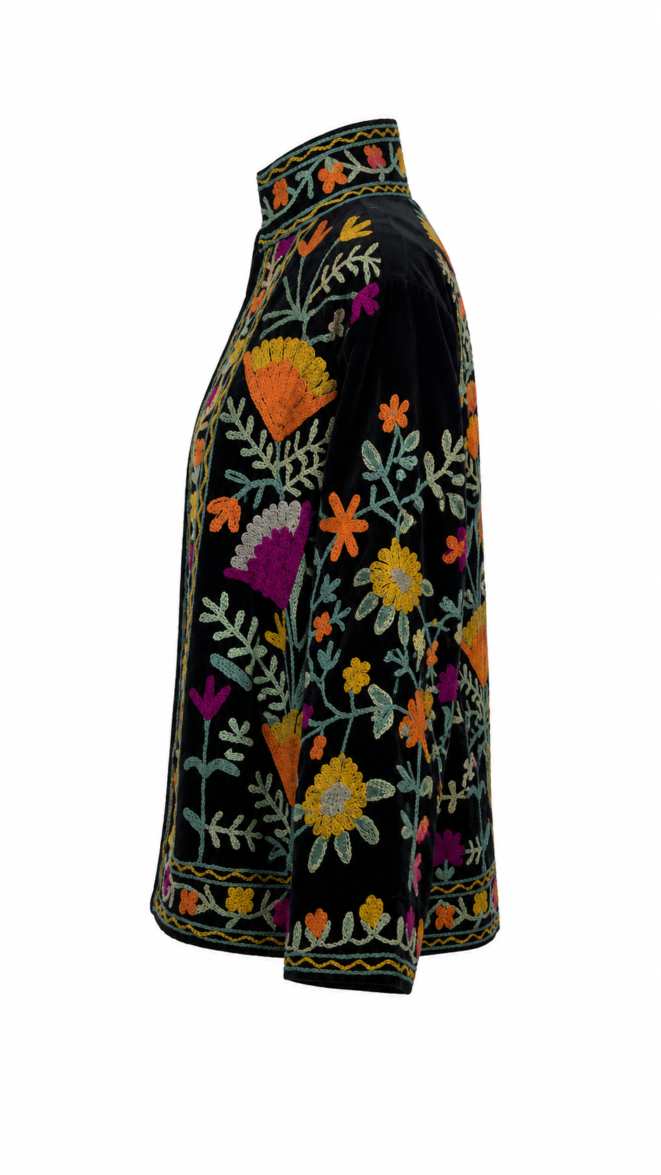 Negra con flores