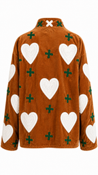 Café con Corazones Blancos y Cruces Verdes