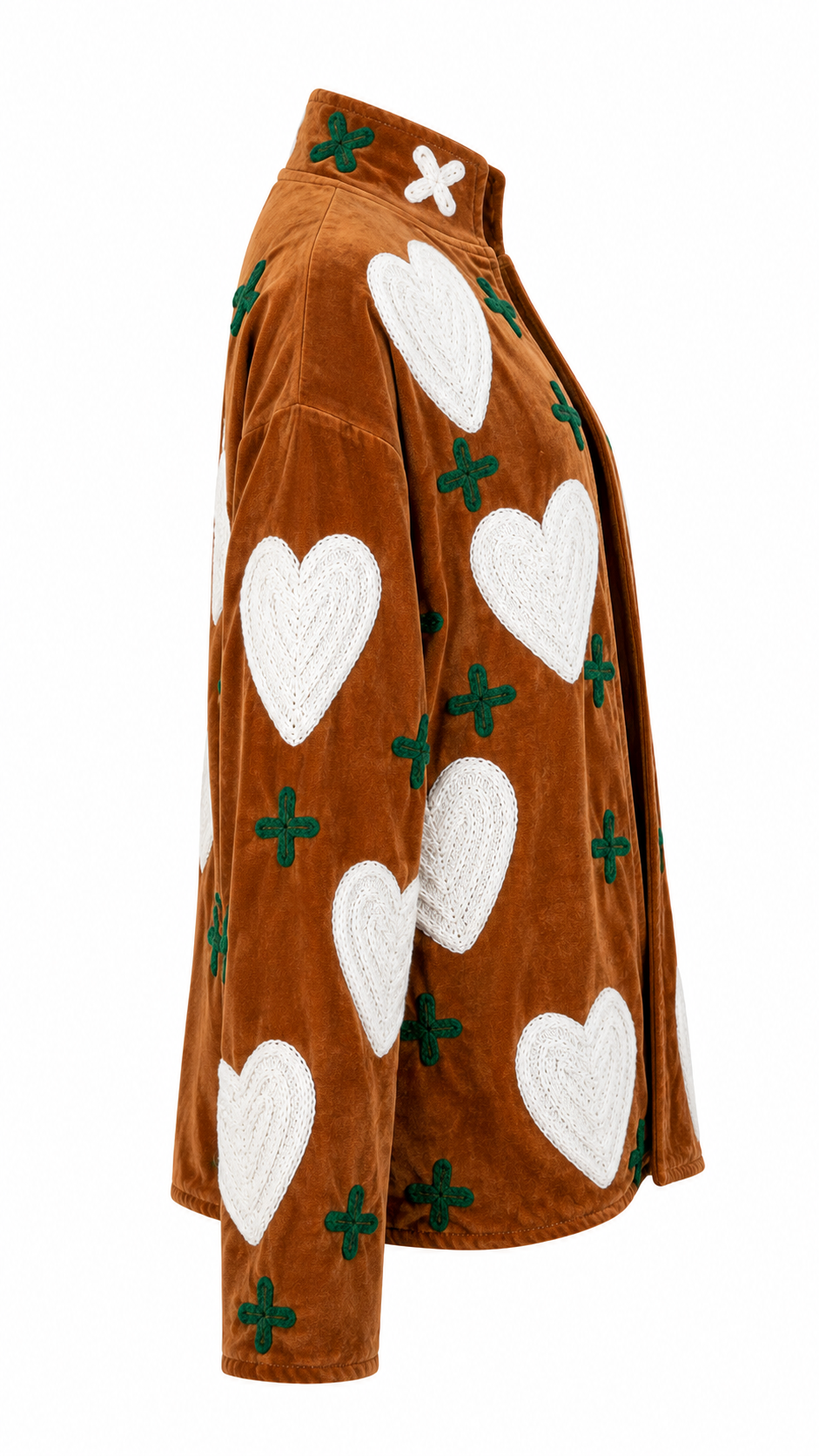 Café con Corazones Blancos y Cruces Verdes
