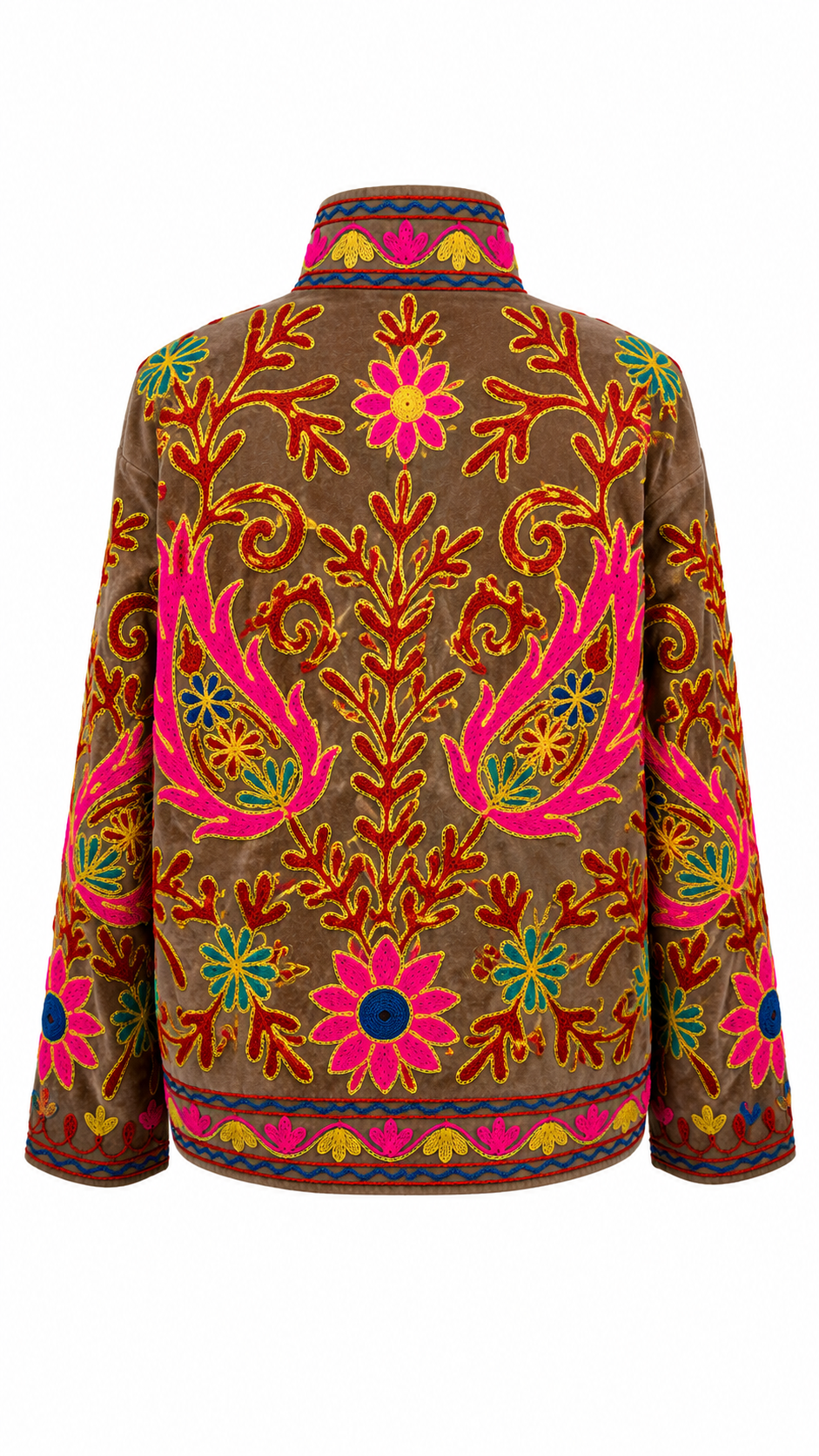 Mongolian gris con rosa eléctrico