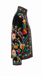 Negra con Flores en Azul y Baby Pink